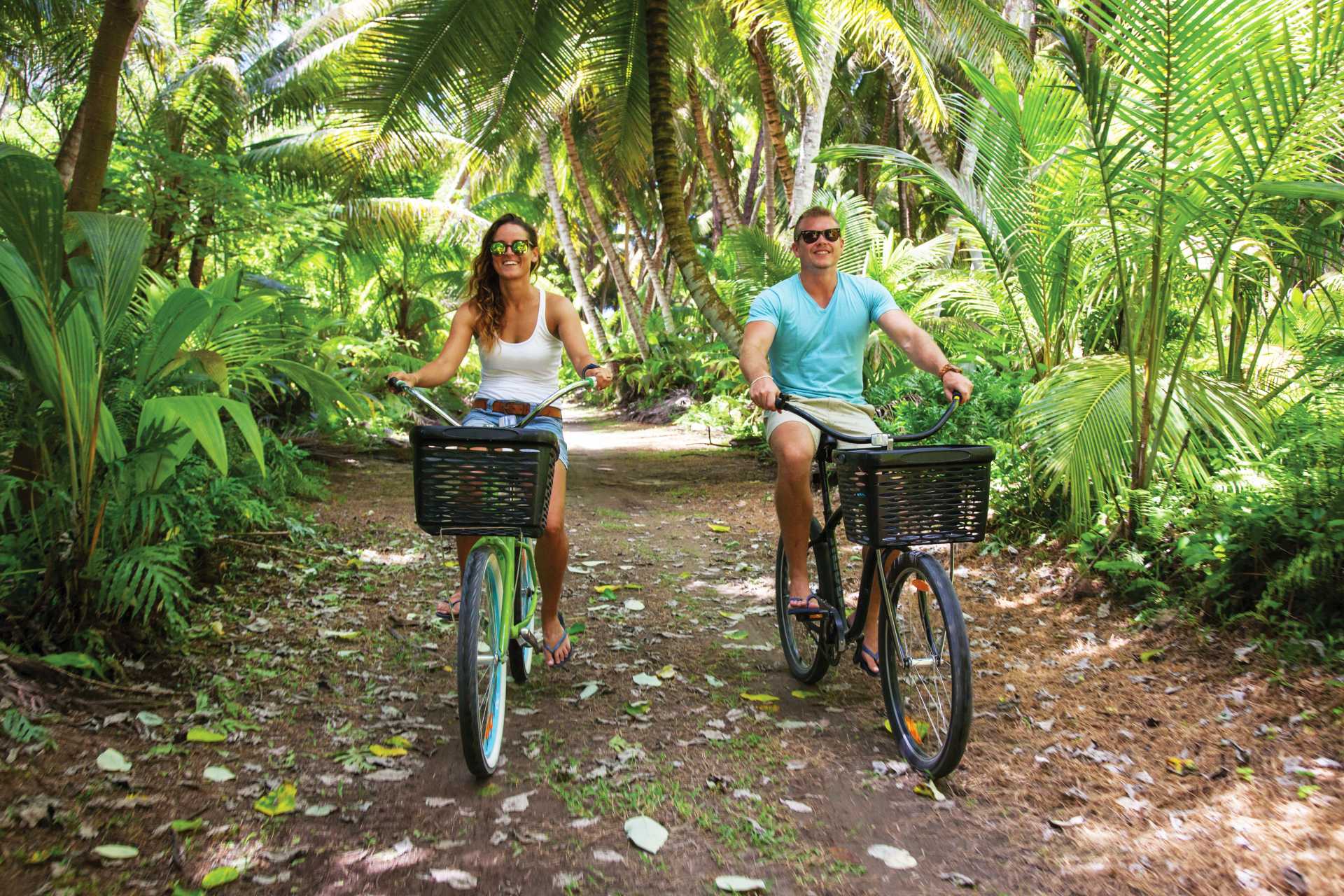 Alphonse Island Couple Cycling